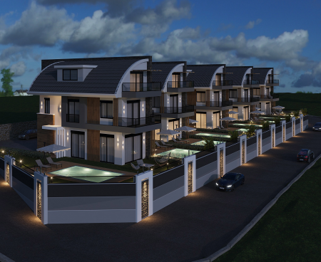 Виллы на продажу от проекта в Алании Тюрклер